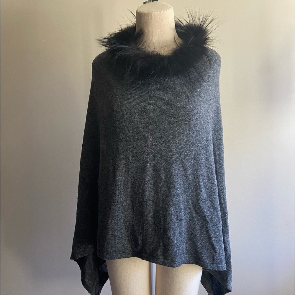 Soft Fur Collar Shawl
